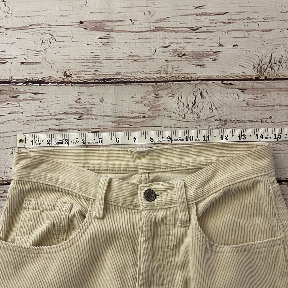 J Galt Brandy Melville Womens Small Cream Button Fly‎ Corduroy Pants & Crop Top - Picture 9 of 11